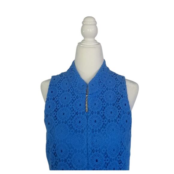 Lilly Pulitzer Blue Lace Dress M - Picture 2 of 6